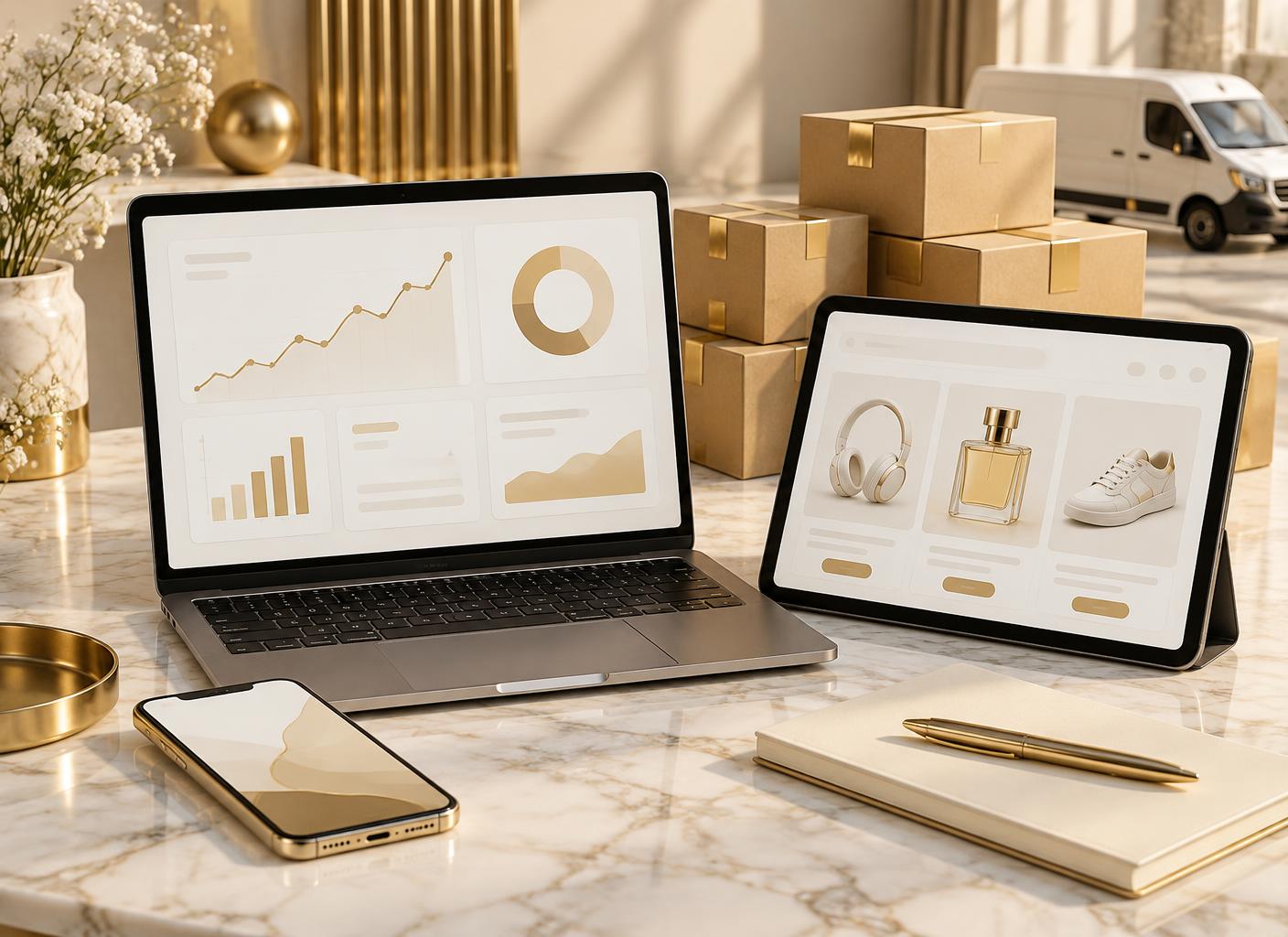 إدارة التجارة والمخزون والتوصيل